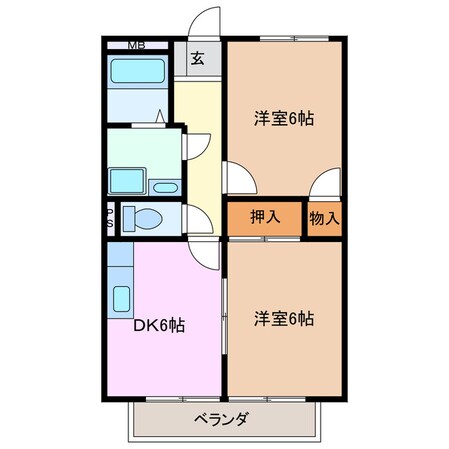 日永駅 徒歩7分 2階の物件間取画像